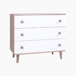 Comoda Luca simpla alb capucino